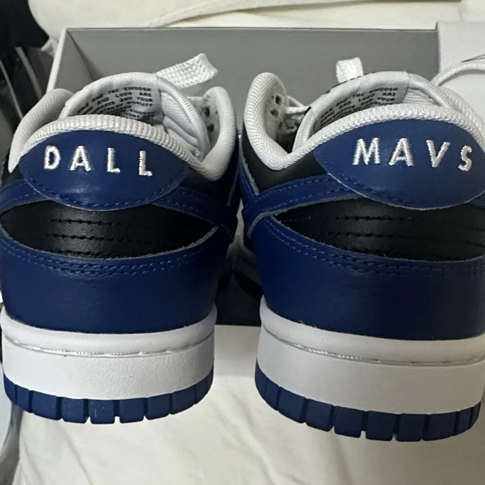 Nike Dunk Black and Blue Sneakers CUSTOMS Dallas mavericks